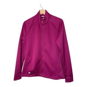adidas Textured Layer Golf Jacket Womens Size Medium Pink Magenta